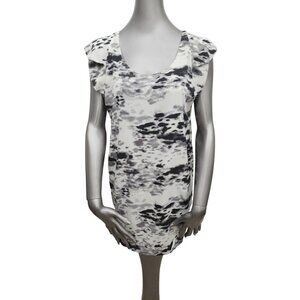 IRO Black Grey Ivory Mini Dress Tunic Top 0